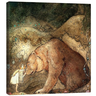 Leinwandbild Kuss auf die Nase - John Bauer