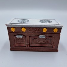 Calico Critters Mama Mini Stove Only Dark Brown White Top Furniture