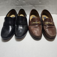 Vtg Mens Bostonian Brown & Black Dress Shoes Lot Crown Windsor Stockbridge Sz 9