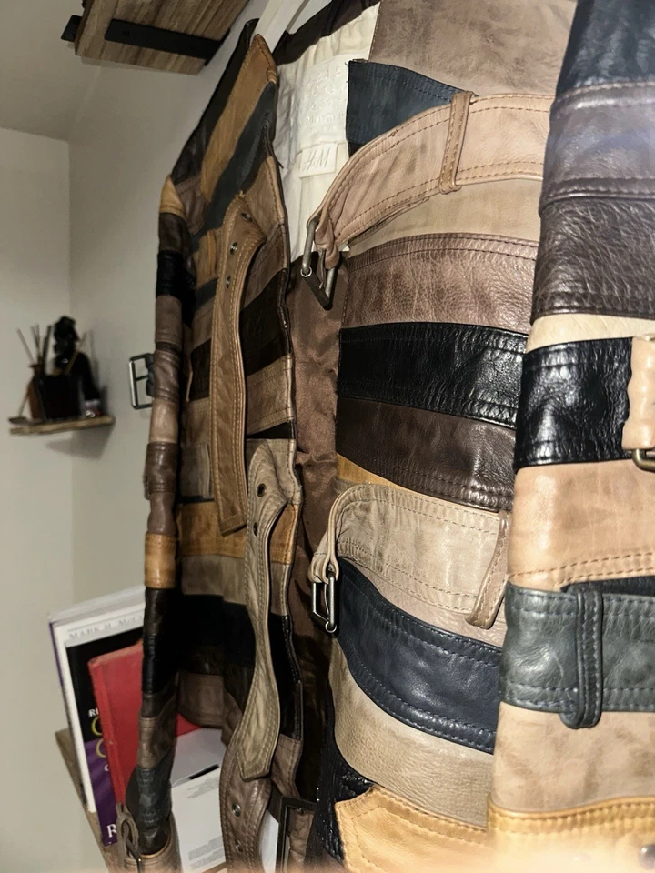 Chaqueta Cinturón Cuero Maison Margiela Talla L con Prenda Bah And Candle  Foto 4 de 4