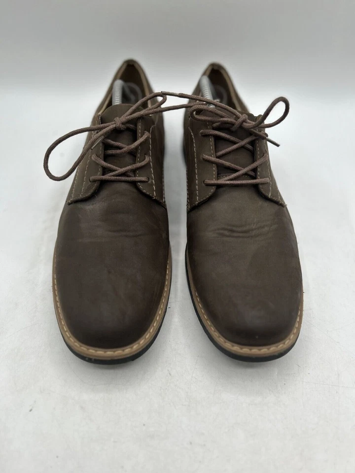 Zapatos cómodos informales de cuero marrón con cordones Dexter Oxfords para hombre talla 11M Foto 2 de 4