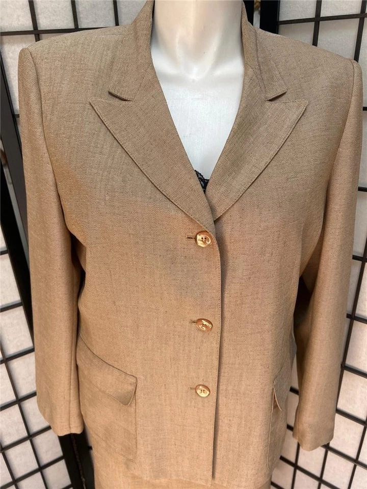 NWOT Women's Jones Wear Golden Beige 16 Button Up Blazer - Image 4 of 4