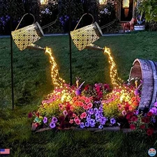 VOOKRY Solar Watering Can Lights - 2 Pack Waterproof Outdoor Decor for Gardens