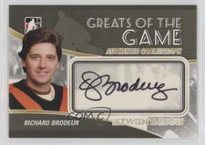 2010-11 ITG Between the Pipes GoalieGraphs Richard Brodeur #A-RB Auto o4e
