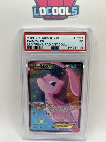 2013 POKEMON B&W LEGEND TREASURES RADIANT COLL #RC24 FULL ART/MEW EX PSA 1