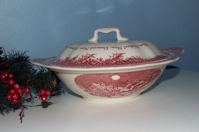Johnson Brothers Twas The Night Before Christmas Gemüseschale mit Deckel Neu