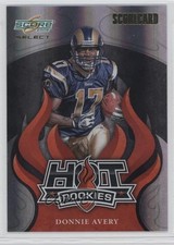 Tarjeta de puntuación 2008 Score Select Hot Rookies 97/100 Donnie Avery #HR-8 RC 0f6