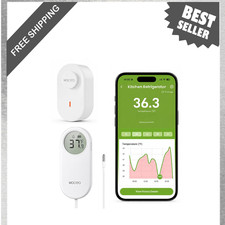 WiFi Refrigerator Thermometer with Freezer Alarm App Email Buzzer Alerts and