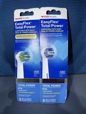 2x CVS Health EasyFlex Total Power Replacement Brush Heads Oral-B Compatible