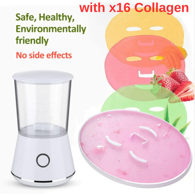 Face Mask Maker with 16 Pcs Collagen, DIY Natural Fruit Vegetable Mask, Automati
