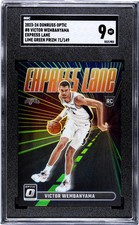 2023 Donruss Optic Victor Wembanyama #8 Express Lane Lime Green Prizm SGC 9