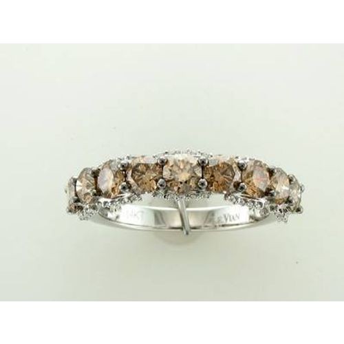 LeVian 14K White Gold Chocolate Diamond 1.79 cts Ring Size 6.5