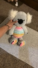 FAO Schwarz Dreamies Plush Gray Koala Rainbow Body 18 Soft Toy New With Tag