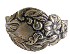 Vintage Floral Silver tone Spoon Childs bracelet