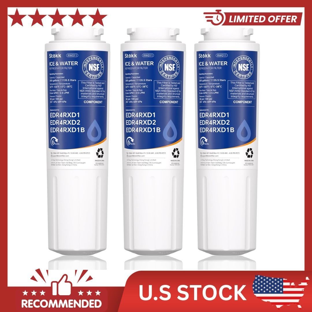 3 PK UKF8001 Refrigerator Water Filter for Whirlpool EDR4RXD1 Everydrop Filter 4