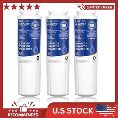 STOKK 3 PK UKF8001 Refrigerator Water Filter for Whirlpool EDR4RXD1 Everydrop Filter 4