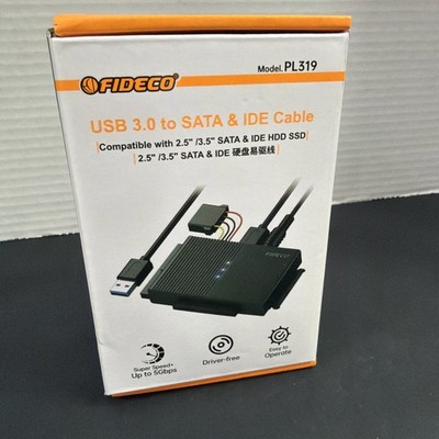 FIDECO USB 3.0 to SATA & IDE Adapter Cable PL319 for 2.5''/3.5'' HDD SSD