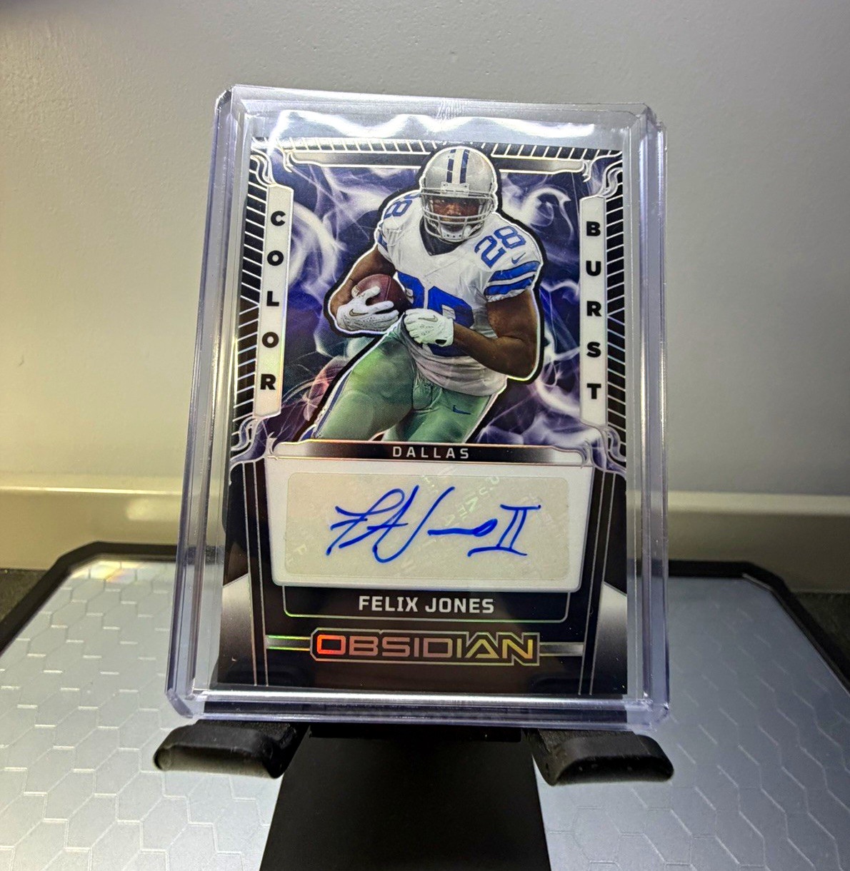 Panini 2026 Obsidian Football Felix Jones Dallas Cowboys Color Burst Auto CB-FJS