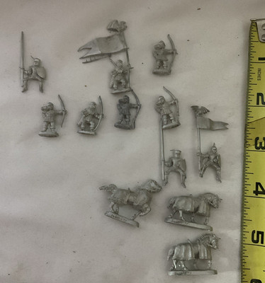 Ral Partha 15MM Knights Archers Horse Riders Lot Of 10 Metal Miniature