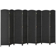 Room Divider, 8 Panel Folding Privacy Screen, 5.6' Tall Freestanding Wall Par...