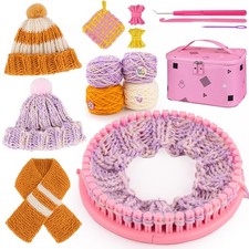Knitting Loom Craft Kit for  Beginners - Create Hat  Scraf with Yarn, Hook ...