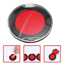 Portable Red Mini Round Ink Pad PVC Reusable Oil-Based Office Stamp Pad
