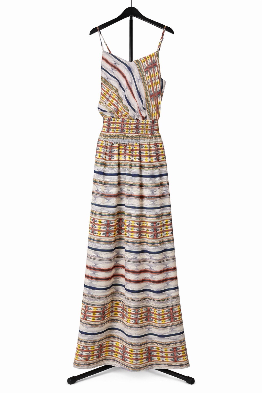 Fire Los Angeles Boho Maxi Dress Aztec Print Size Small Strappy Flowie