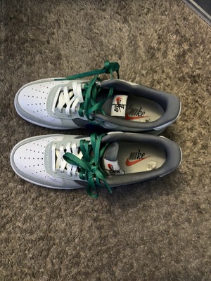 Nike Air Force 1 Low Sneakers White Green Laces