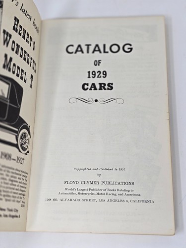 Floyd Clymer Historical Catalogs of 1924 and 1929 Cars - Picture 10 of 14