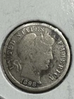 1898-s Barber Dime, Better Date, Nice Details, Damaged, 99c shipping