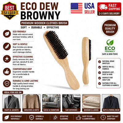 Boar Bristle Hair Brush for Men Slick Back Hair Brush Stiff Bristles Wooden Hand