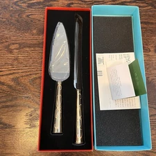 NIB Kate Spade Belle Boulevard 2 Piece Dessert Set Cake Cutting Knife Server