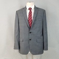 Ralph Lauren Blazer Mens 42R Grey Glen Plaid 100 Wool Two Button Sport Coat