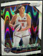 2025 Panini Prizm WNBA #112 Stefanie Dolson White Seismic Prizm - Washington