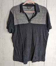 Michael Kors Size Medium Dark Blue Mens Collared Short Sleeve Polo Shirt