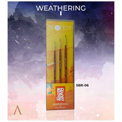 Scale75 Weathering I - Round Pointed Brushes for Weathering (3pcs)