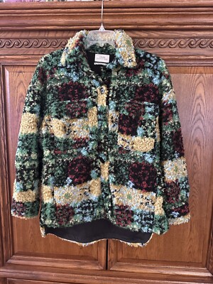 Urban Outfitters Womens Palmer Jacket Sherpa Button Pockets S