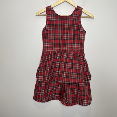 Vineyard Vines Girls Holiday Dress Red Tartan Plaid Size 12 | eBay