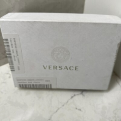 Versace White Cardboard Storage Key Chain Empty Box - L 5.7'' x W 4.2'' x H 1.5''