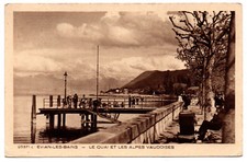 CPA 74 - EVIAN LES BATHS (Haute Savoie) - 25371c. Le Quai et les Alpes vaudoises