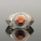 MAGNIFICENT ANCIENT ROMAN  SILVER INTAGLIO RING  SAINTS - 2nd Century AD  (9223)