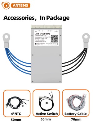 8S-22S 90A-500A Li-ion LiFePo4 LTO ANT Smart BMS w/Active balance Bulid in BT 。