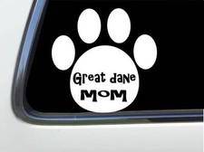 ThatLilCabin - GREAT DANE MOM PAW PRINT 6" AS1533 car sticker decal