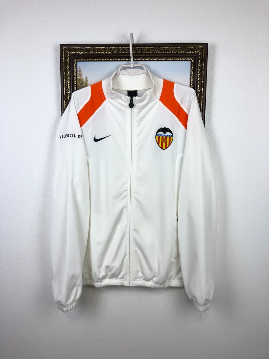 Vintage Nike Valencia Football Jacket Soccer Mens White Track Top