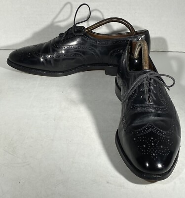 ALLEN EDMONDS “Townley” Black Leather Wingtip Oxfords Shoes  display picture 2