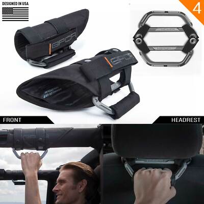 GP Grip PRO Wrangler Grab Handle x4 METALLIC(2 roll-bar+2 headrest) JL JT 4xe JK
