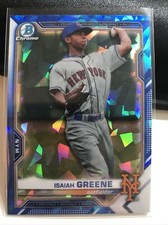2021 Bowman Chrome Sapphire Prospects ISAIAH GREENE New York Mets Rookie