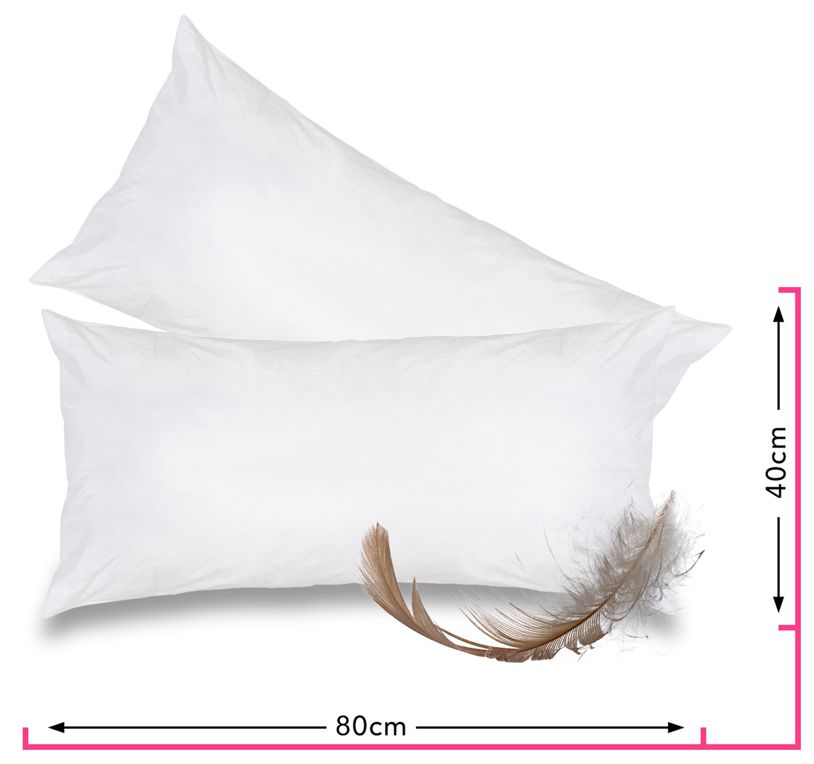 Luxus Feder Sofakissen 50x50cm - 650g Federn Mit Baumwollbezug | Öko-Tex Zertifiziert