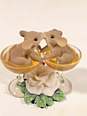 NIB Fitz and Floyd Charming Tails ''HERE'S TO ANOTHER YEAR WITH YOU'' Fig 89/368