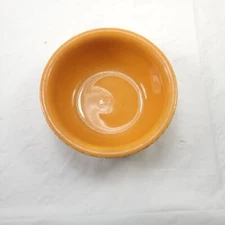 Vintage Guaranteed Oven Serve Embossed Flowers Orange Ceramic Bowl 